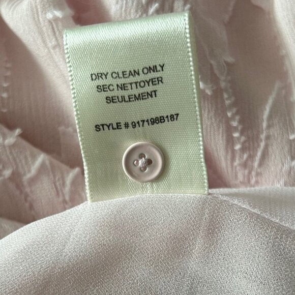 Rebecca Taylor Light Pink Silk Cotton Top Sz 10 - Picture 5 of 7